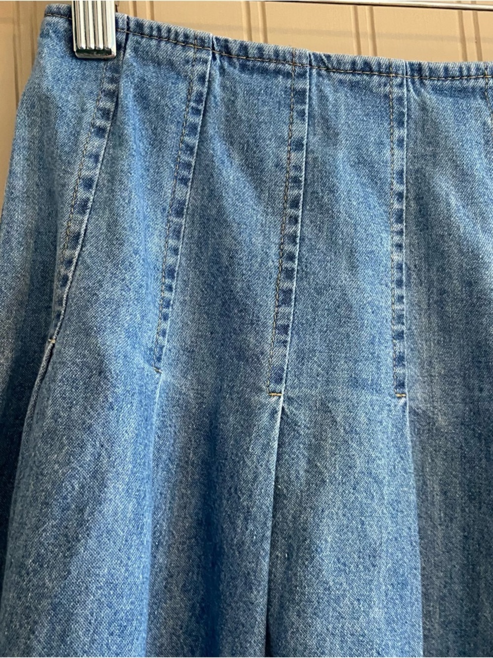 Y2K 90s Dyna Sport Pleated Lightweight Denim Skirt Women’s Size 5 - Picture 2 of 7